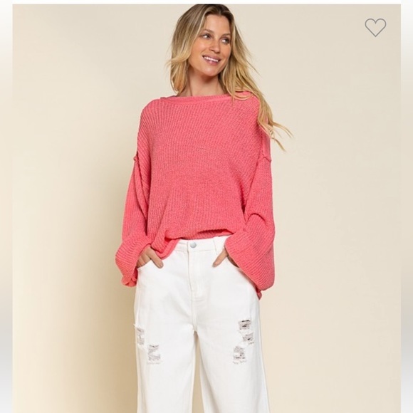 46 Barbie pink balloon sleeve oversized sweater | S M L | - Picture 5 of 8